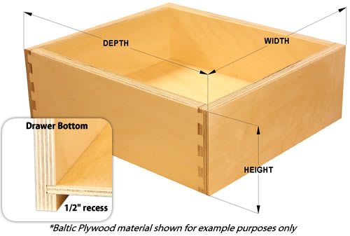 Custom Walnut Cabinet Drawer Box