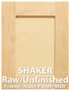 SAMPLE DOOR- Shaker Inset Panel Sample Cabinet Door (Paint Grade: frame= alder, panel= mdf)