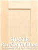 SAMPLE DOOR-Shaker Inset Panel Sample Cabinet Door (Paint Grade: frame=MAPLE, panel=MAPLE)